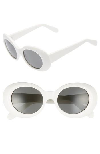 Women's Acne Studios Mustang 48mm Sunglasses - Off White/ Black