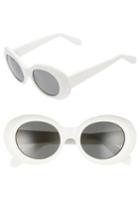 Women's Acne Studios Mustang 48mm Sunglasses - Off White/ Black