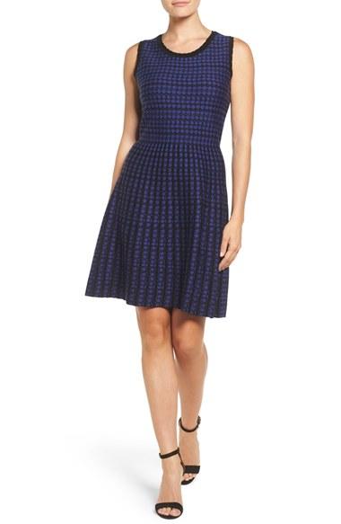 Women's T Tahari Daphine Jacquard Fit & Flare Dress