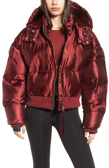 Women's Ivy Park Crop Hooded Puffer Jacket - Brown
