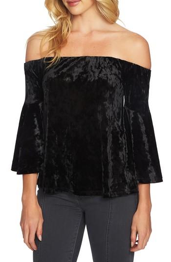 Women's 1.state Off The Shoulder Velvet Top