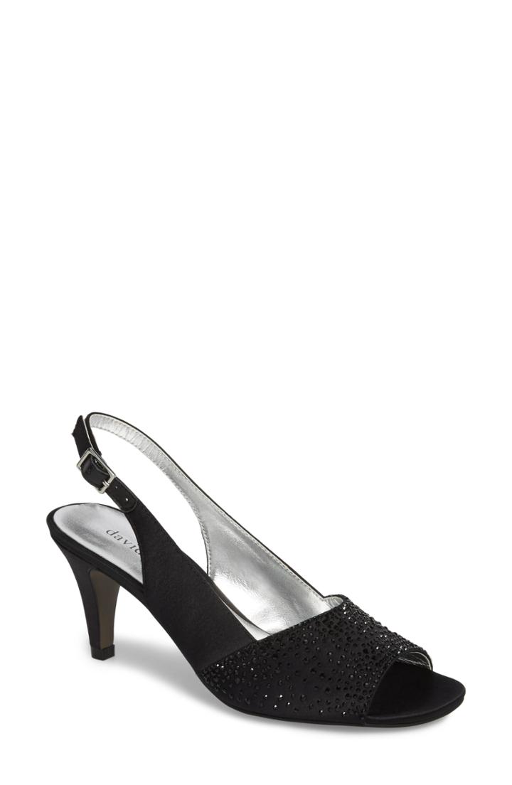 Women's David Tate Stunning Slingback Pump .5 N - Black