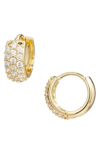 Women's Nordstrom Pave Wide Hinge Huggie Earrings