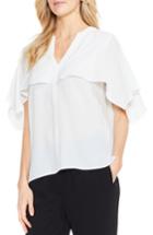 Women's Vince Camuto Capelet Overlay Blouse - White