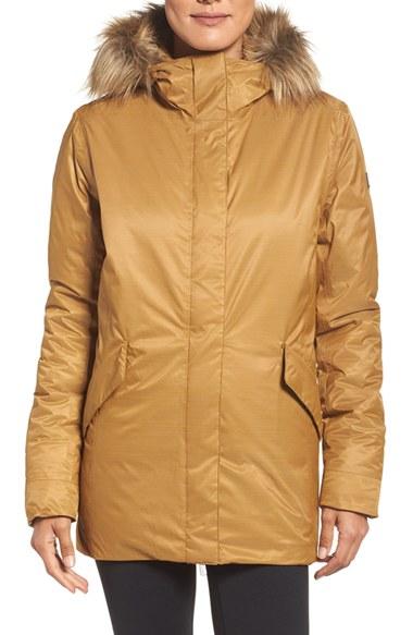 Women's Helly Hansen Hilton Waterproof Parka With Faux-fur Trim - Beige