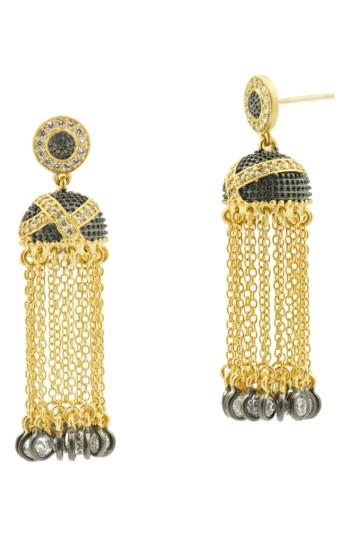 Women's Freida Rothman Textured Ornaments Tassel Drop Earrings