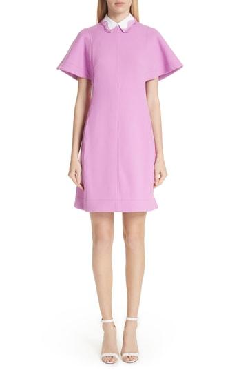 Women's Lela Rose Embroidered Collar Tunic Dress - Purple