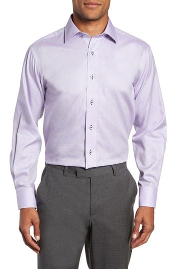 Men's Lorenzo Uomo Trim Fit Solid Dress Shirt .5 - 34 - Purple