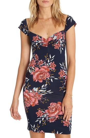 Women's Billabong Go On Floral Print Dress - Blue