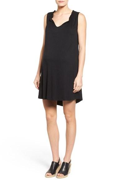 Women's Nom Maternity 'caitlin' Shift Maternity Dress - Black