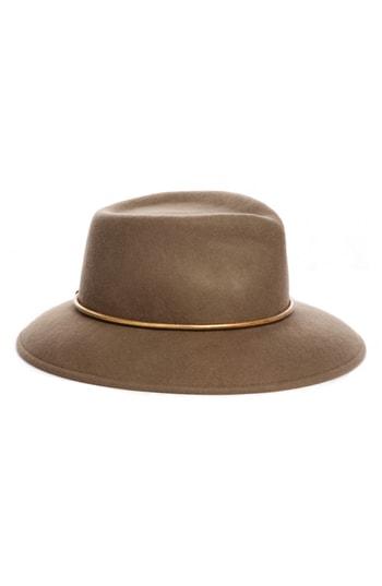 Women's Eric Javits Beatriz Wool Felt Fedora - Brown