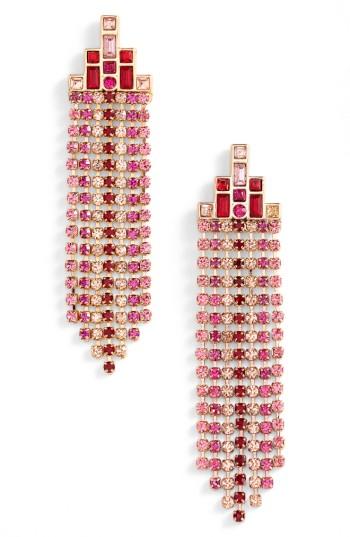 Women's Rebecca Minkoff Crystal Fringe Drop Earrings