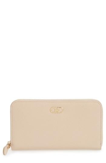 Women's Salvatore Ferragamo Gancini Zip Around Wallet -