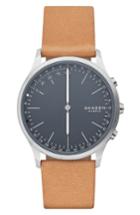 Men's Skagen Jorn Hybrid Leather Strap Smart Watch, 41mm