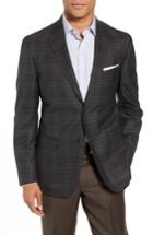 Men's John W. Nordstrom Traditional Fit Plaid Wool Sport Coat S - Grey