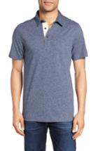 Men's Nordstrom Men's Shop Trim Fit Jaspe Polo, Size - Blue