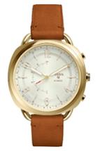 Women's Fossil Q Accomplice Smart Leather Strap Watch, 38mm