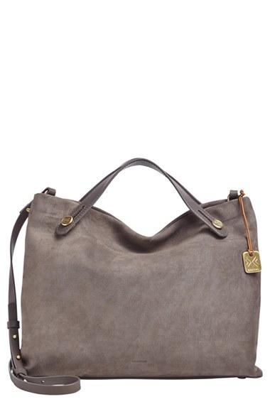 Skagen 'mikkeline' Leather Satchel - Grey