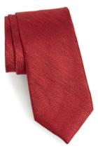 Men's Calibrate Hoss Textured Silk Tie, Size - Red
