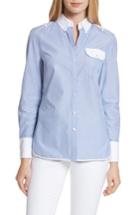 Women's Tory Burch Piper Contrast Cotton Top - Blue