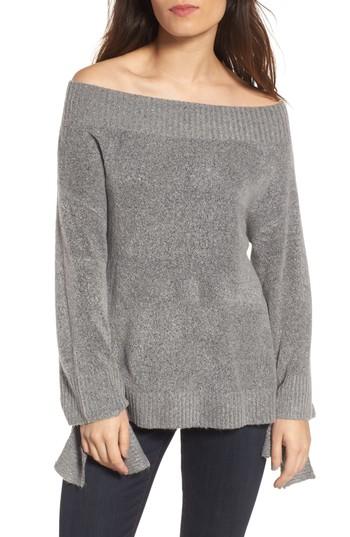Women's Hinge Off The Shoulder Sweater - Grey