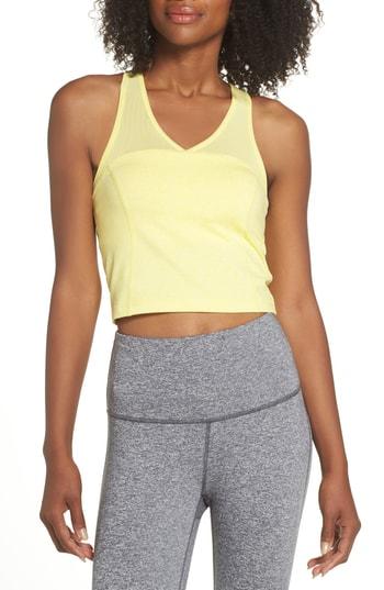 Women's Zella Vivian Crop Tank, Size - Yellow