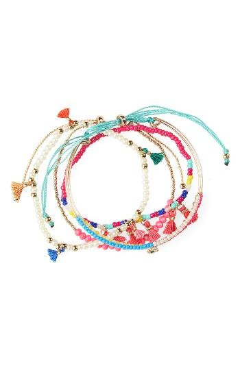 Women's Panacea Multistrand Beaded Tassel Stretch Bracelet