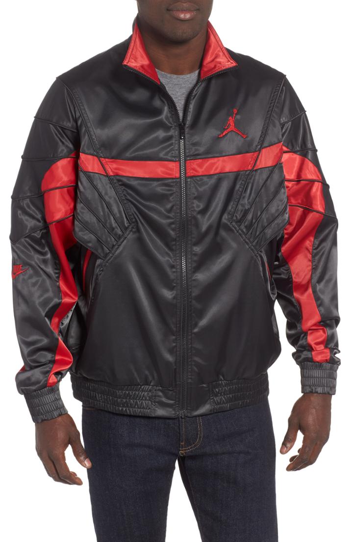 Men's Nike Jordan Aj5 Satin Track Jacket - Black