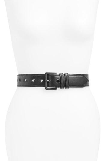 Women's Allsaints Moto Belt - Black/ Oxidized Black