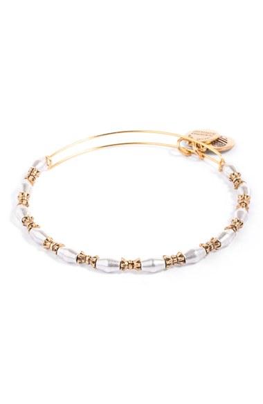 Women's Alex And Ani 'juniper' Two Tone Adjustable Wire Bangle