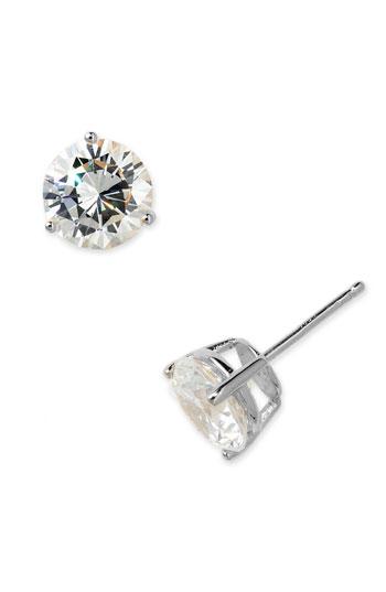 Women's Nordstrom Precious Metal Plated 6ct Tw Cubic Zirconia Earrings