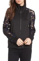 Women's Trouve Lace Mix Track Jacket, Size - Black