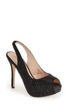 Women's Lauren Lorraine 'candy' Crystal Slingback Pump M - Black