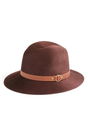 Women's Frye Addie Wool Fedora - Burgundy