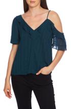 Women's 1.state Ruffle One-shoulder Embroidered Top