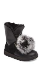 Women's Ugg Isley Genuine Shearling Pompom Waterproof Boot M - Black