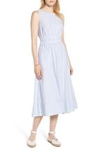 Women's 1901 Smocked Waist Pinstripe Midi Dress - White