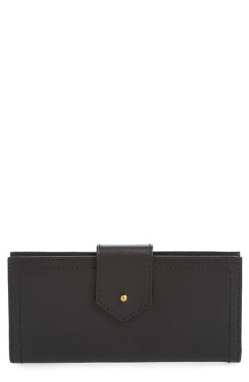 Women's Madewell The Post Leather Wallet - Black