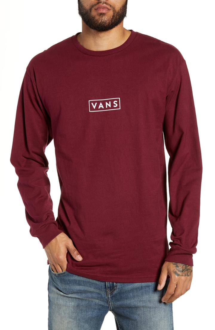 Men's Vans Easy Box Graphic T-shirt - Burgundy