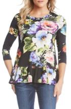 Women's Karen Kane Floral Ruffle Hem Top