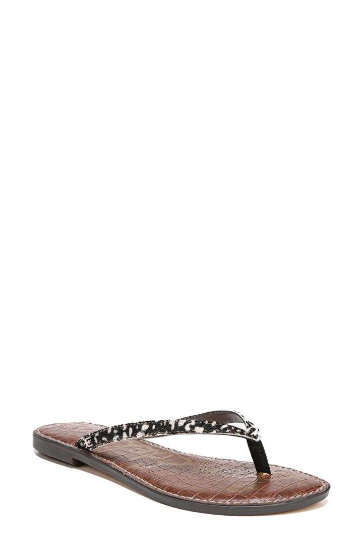 Women's Sam Edelman Gracie Genuine Calf Hair Sandal M - Black