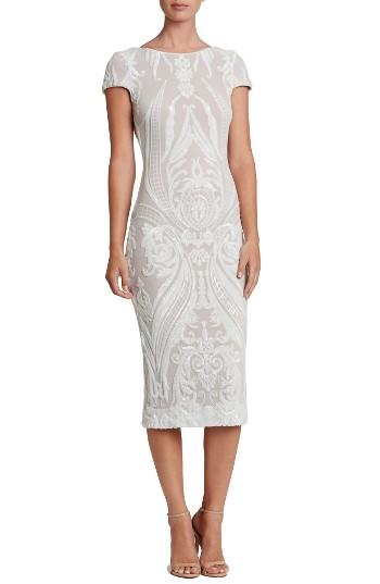 Women's Dress The Population Brandi Sequin Body-con Dress - White