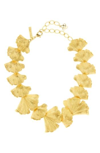 Women's Oscar De La Renta Ginko Leaf Necklace