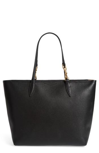 Rebecca Minkoff Sherry Dog Clip Leather Tote - Black