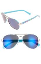 Women's Lilly Pulitzer Ainsley 59mm Polarized Aviator Sunglasses - Gold/ Guilty Pleasure