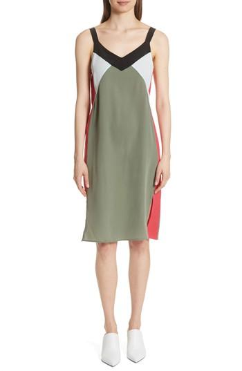 Women's Equipment Robbi Colorblock Silk Slipdress - Green