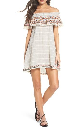 Women's Thml Embroidered Off The Shoulder Dress - Ivory