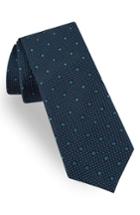 Men's Ted Baker London Dot Silk Tie, Size - Blue/green