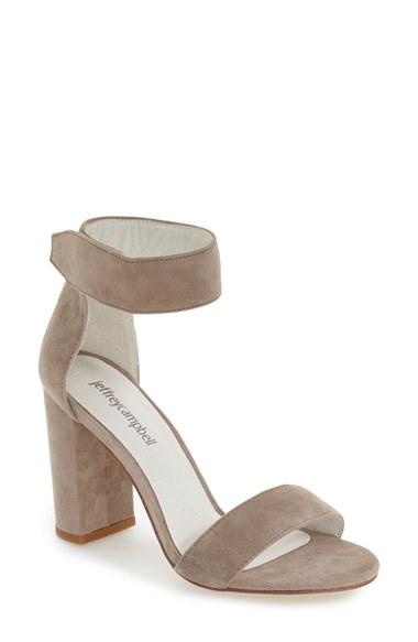 Women's Jeffrey Campbell 'lindsay' Ankle Strap Sandal M - Beige