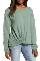 Women's Caslon Twist Front Sweatshirt, Size - Green